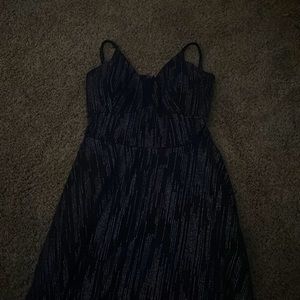 grey rhinestone homecoming low cut dress